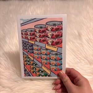 Colorful Cat Food Art Print